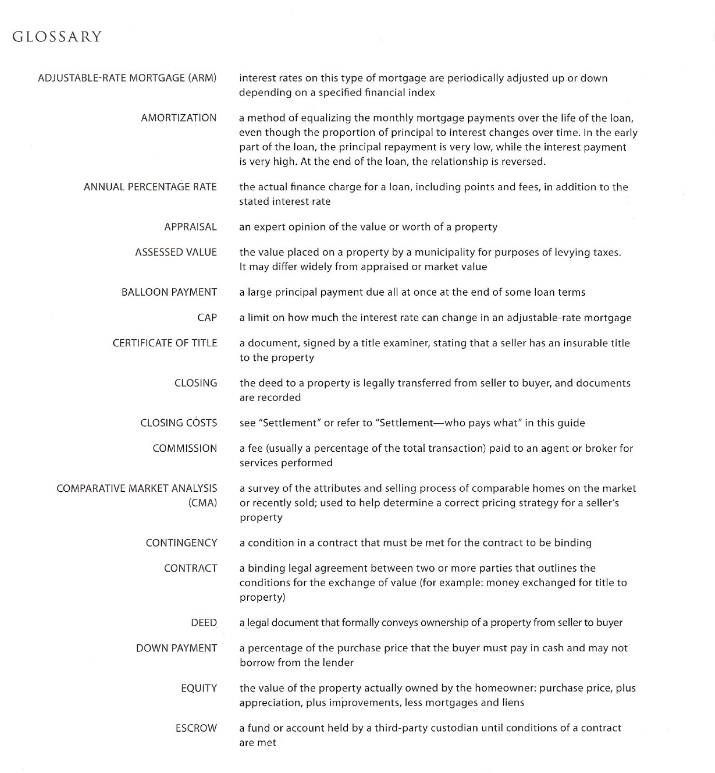 Glossary Of Terms Tina Chun